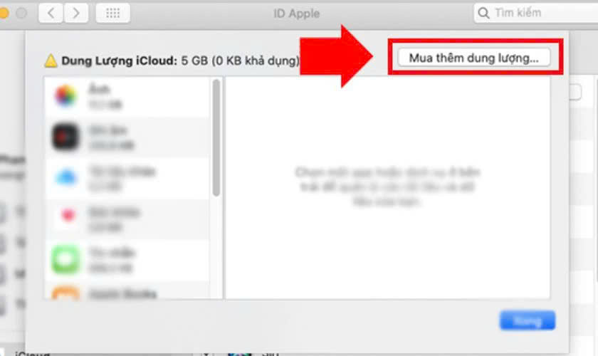Hướng dẫn mua thêm iCloud trên Macbook bước 3